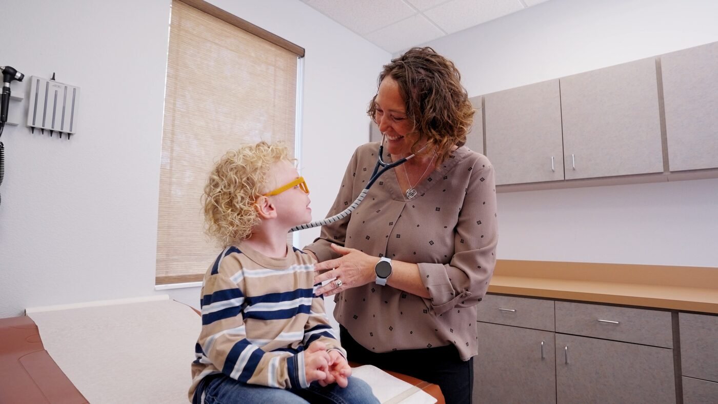 Healthcare provider connecting with a patient on camera — trust-building video content