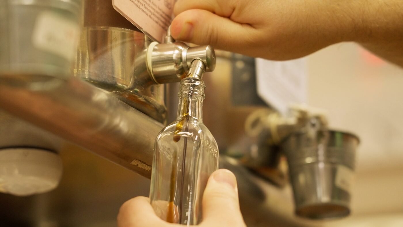 Close-up product demonstration shot for business demo video